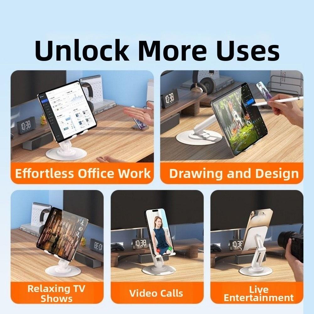 Foldable Folding Desk Phone Stand Rotating Tablet Holder Mobile Phone Holder Mobile Device Support