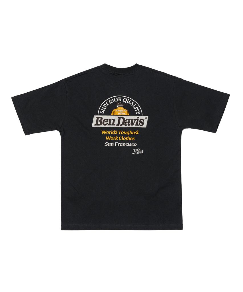 BEN DAVIS White Label Вышитая футболка Угольный