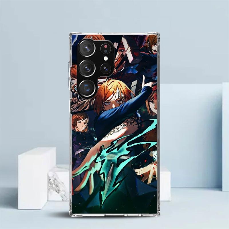 Kaisen J-Jujutsu Кугисаки Нобара Чехол для телефона Samsung Galaxy S24 S25 Edge S26 Ultra S22 S23 Plus S21 + S20 FE Мягкий ТПУ Задняя крышка