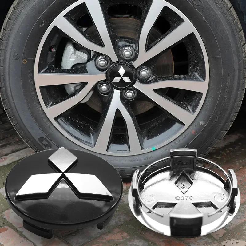4Pcs 60mm Car Wheel Center Hub Caps Cover For Mitsubishi Ralliart Lancer 10 Asx Outlander Asx Pajero Sport L200 Auto Accessories