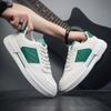 Fashion Leather Men Casual Shoes Outdoor Breathable Man Walking Tennis Sport Shoes Trend Lace-up Vulcanized Shoes White Casual Sneakers
