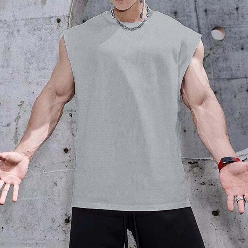 Мужской жилет Muscleguys, рубашка без рукавов для тренировок, майка, быстросохнущая облегающая майка для бодибилдинга