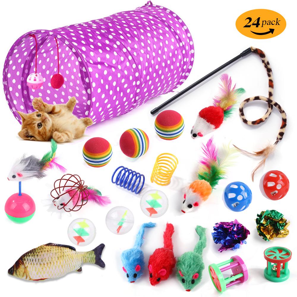 Набор игрушек для кошек «Трансграничный»: Интерактивный тизер, плюшевая мышь и звуковые игрушки