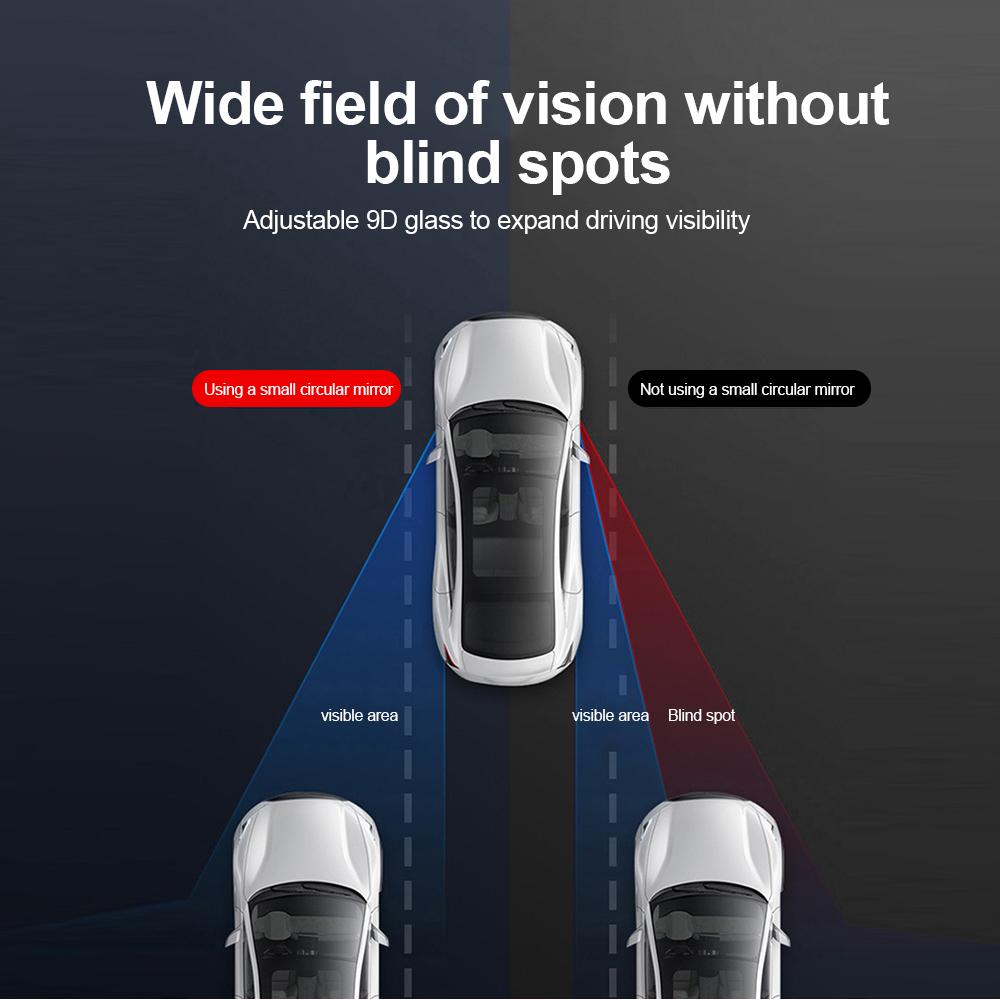 2 Pcs Car Blind Spot Mirror Suction Cup Rear View Mirror Automobiles Full Vision 360 Wide Anger Parking Assitant Convex Mirror