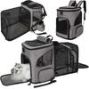 TORIBIO Pet Carrier Backpack Pet Carrier for Cats and Dogs Expandable Mesh Breathable Carrier Bag with Lockable Zipper for Going Going To the Disaster