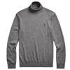 Polo FW23 Вязаный свитер с высоким воротником и вышивкой логотипа Pony Мужской свитер Серый MNPOSWE16820949-020