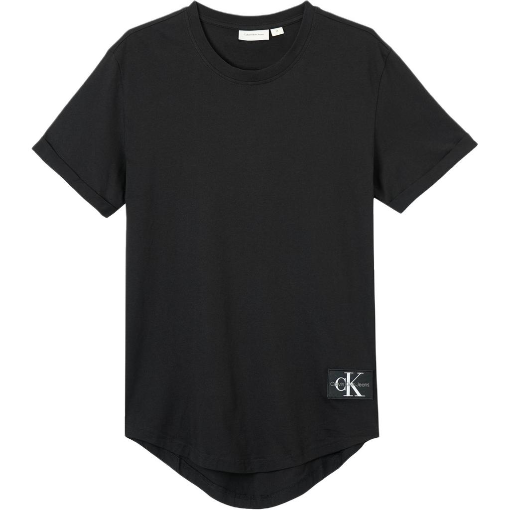 Calvin Klein Футболка мужская однотонная с коротким рукавом и круглым вырезом, топы, черная J30J323482-BEH