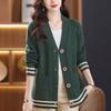 Мама вязаный кардиган свитер пальто осень новый универсальный наряд большой свободный осенне-зимний свитер кардиган