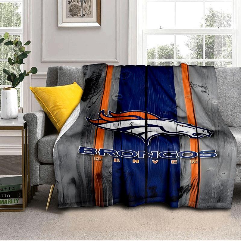 Denver Broncos Logo Blanket Outdoor Flannel Blanket for Camping, Hiking, Garden Parties, Picnic Essentials,gift for family and friends