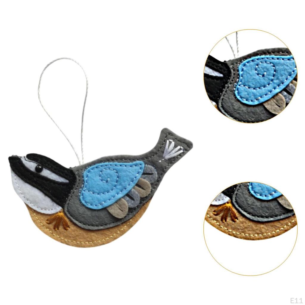 Felt Bird Decoration for Tree and Festive Home Use