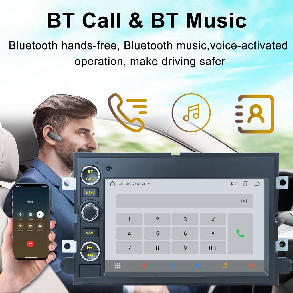 2 Din Android 13 автомобильный мультимедийный проигрыватель для Ford F150 F250 F350 Escape Explorer Edge E150 стерео Mustang Navi GPS Carplay