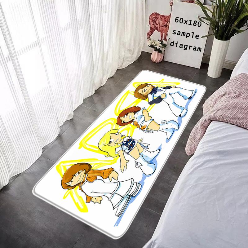 Floor Mat Pop Music A-ABBA Rug Non-slip Foot Rugs for Entryway Hallway Carpet Kitchen Water Adsorbed Mats Fluffy Bedside Decor