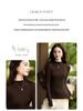 Autumn Women's Half High Neck Knitted Wool Sweater - Slim Fit, Long Sleeve, Plus Size, Elegant Top