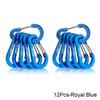 6 Pieces 12 Pieces Outdoor Use Camping Multi-tool Carabiner Steel Small Carabiner Clip Fishing Accessories