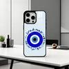 Турецкий L-Счастливый Синий Сглаз Чехол для Телефона Для iPhone17,16,15,14,13,12,11 Plus,Pro Max Магнитный Для Magsafe Беспроводной Зарядки