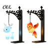 Birthday Surprise for Fans Magical Bookshelf Lamp with Owl Phoenix And Stag Figures, Vintage Iron Stand Whimsical Home Decoration Light, Warm