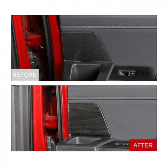 4X Накладка на декоративную панель двери салона автомобиля для + Ford F150 Черное дерево