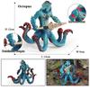 Oenux Original Savage Dinosaurs Myth Dragon Animals Model Fire Bull Octopus Monster Crab Action Figures Kids Collection Toy Gift