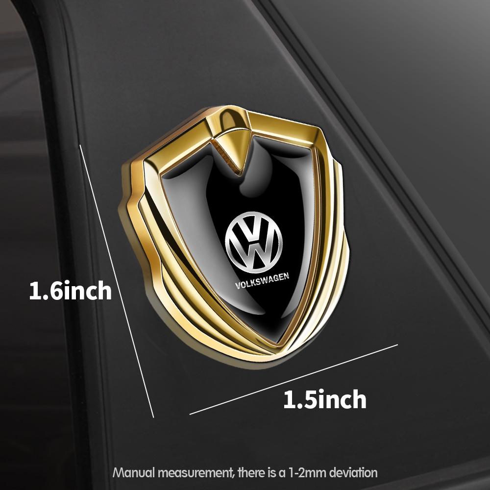 1pc 3D Metal Shield Car Side Fender Emblem Badge Sticker for VW Jetta Golf Beetle CC GTI R32 MK4 MK7 MK7.5 Auto Accessories