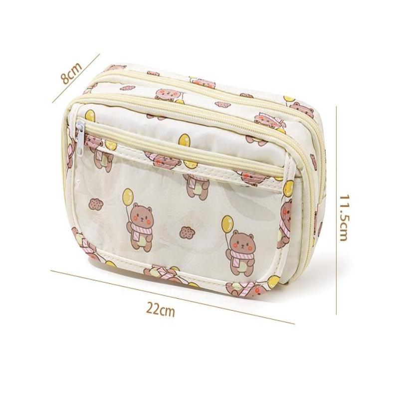 Милый мультяшный пенал для студента Мультяшный аниме креативный пенал Большая вместимость Сумка для хранения канцелярских товаров Косметичка