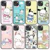 B-50 Pochacco Black Case for Samsung S24 S23 S22 S21 S20 FE S10 Lite Ultra S7 S8 S9 Plus A05S A11 A12 A13 A15 A22 A24 A25 A32 A52 A71 5G