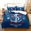 Nautical Anchor Bedding Set Captain Navigation Smooth Comfortable Duvet Cover Set Minimal Design Boys’ Bedroom Decoration