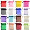 New 50Pcs Organza Bag Jewelry Packaging Gift Candy Wedding Party Goodie Packing Favors Pouches Drawable Bags Present Sweets Pouc