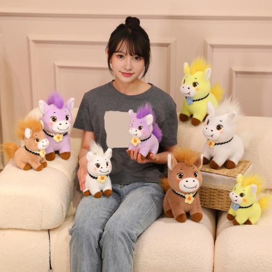 Кукла Лошадь Плюшевая Игрушка Год Лошади Благоприятное Значение Брелок Подвеска ПП Хлопок Наполнитель Кукла Домашний Автомобильный Декор