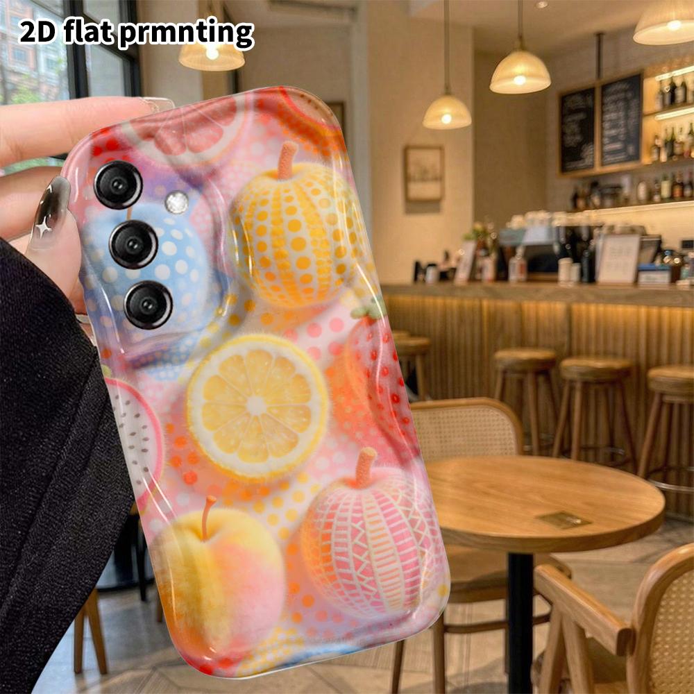 Phone Case: 2D flat, suitable for Samsung Galaxy A34 A35 M05 M06 S20 S22 S21 FE Plus 5G protective case, macaron fruits, perfect Christmas and Hallowe