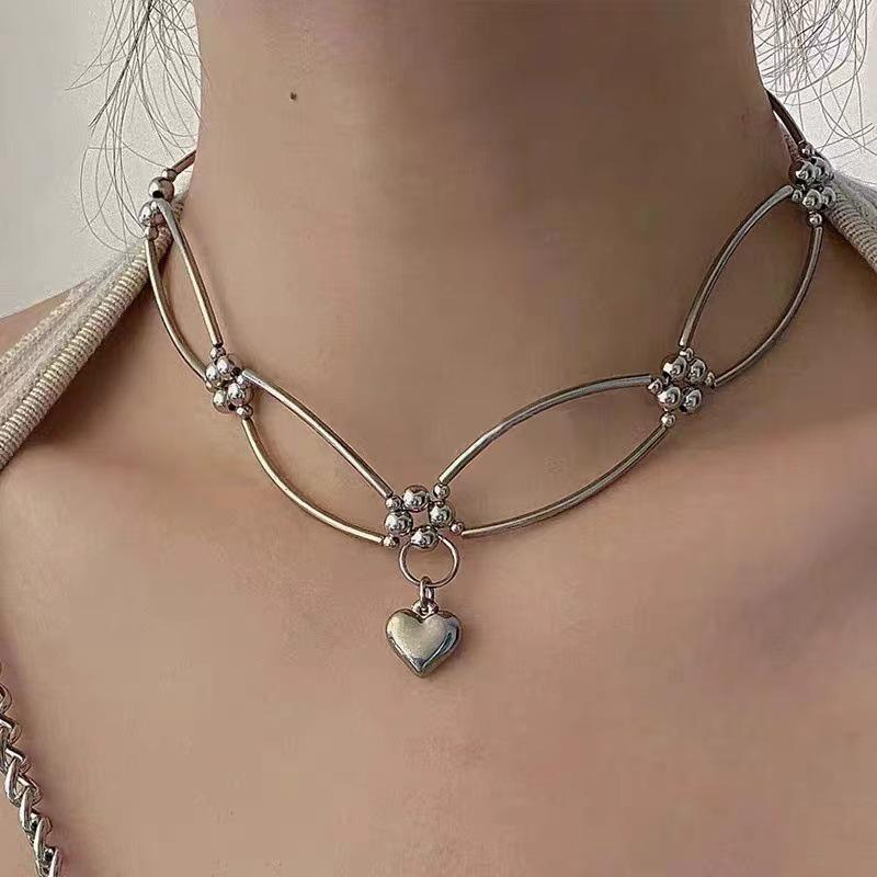 Ожерелье из бисера Y2K со звездой - Титановая сталь, панк-готический стиль для женщин