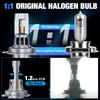 2Pcs H4 9003 HB2 LED Headlight Bulbs Canbus High Low Beam Car Light Turbo Led Diode Lamp Auto Motorcycle 20000LM 12V 6500K
