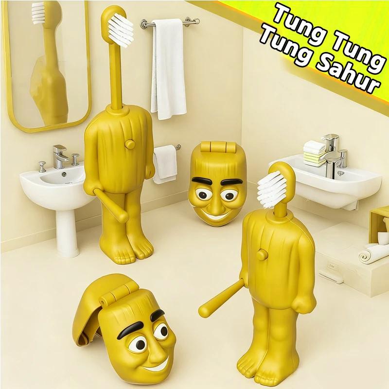 3-1 шт. Тун Тун Сахур Фигурка Зубные щетки Дорожные Портативные Компактные Телескопические Зубные щетки с Мягкой щетиной Для Детей Зубная щетка