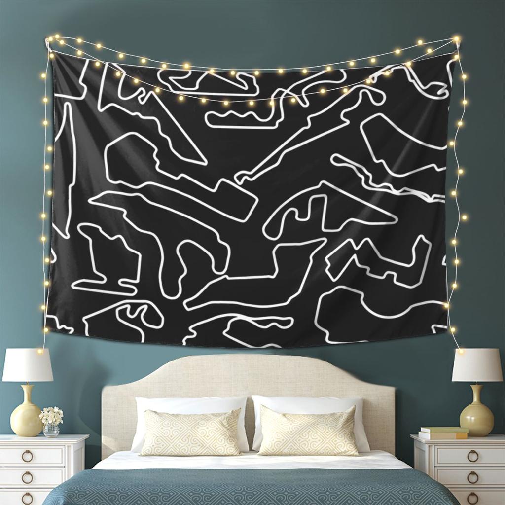 F1 2023 Tracks Tapestry Wall Hanging Aesthetic Home Decoration Tapestries for Dorm Room