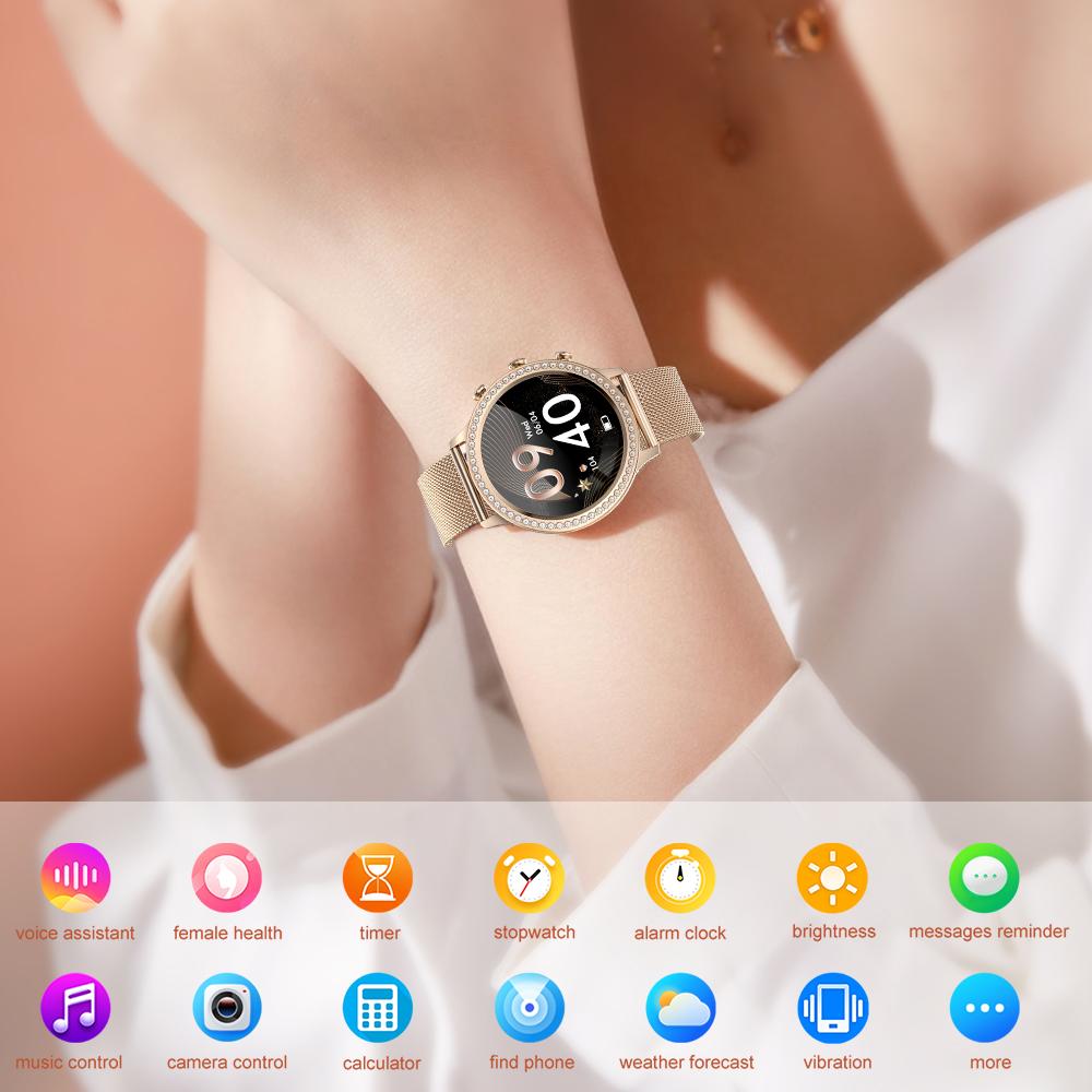 MEVADEN Смарт-часы с Bluetooth-вызовом, женские часы с циферблатом на заказ, спортивные часы-браслет для фитнеса, модные женские умные часы для Android IOS