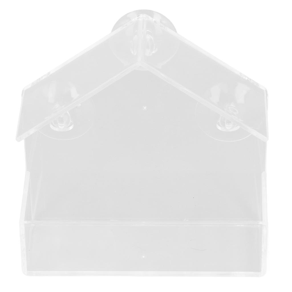 Кормушки для птиц Практичный Простой Акриловый Домик Типа Домашний Питомец Птица Оконная Кормушка Скворечник