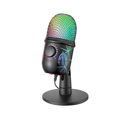 Конденсаторный микрофон с шумоподавлением, игровой микрофон для ноутбука, телефона, запись караоке в прямом эфире