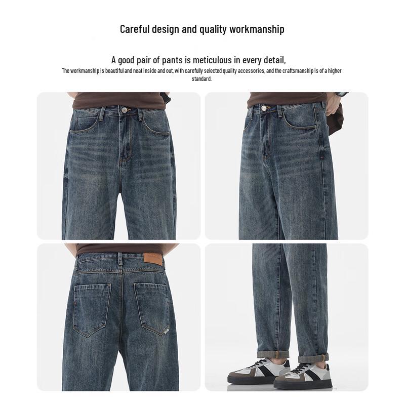 Мужские джинсы прямого кроя Mark Fairwhale в американском ретро-стиле