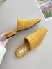 Flats Slippers Women Mules Female Slides 2025 New Footwear Slip On Mules Shoes Soft Flat Heel Outdoor Casual Dress Sandal Shoes