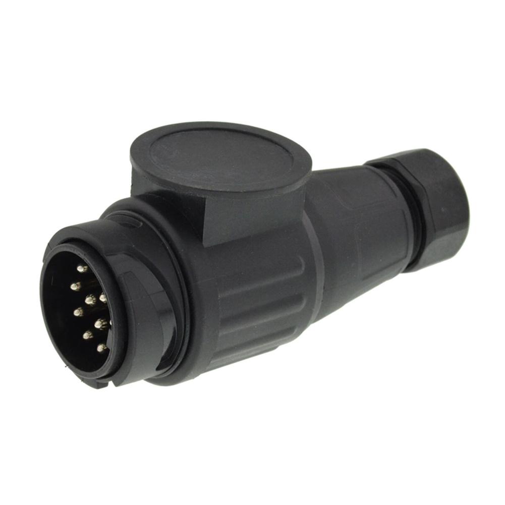 13Pin Towing Bar Socket 13 Pole Caravan Plug Socket Wiring Connector Adapter Trailer Light Converter Adapter Plug for Vehicle RV