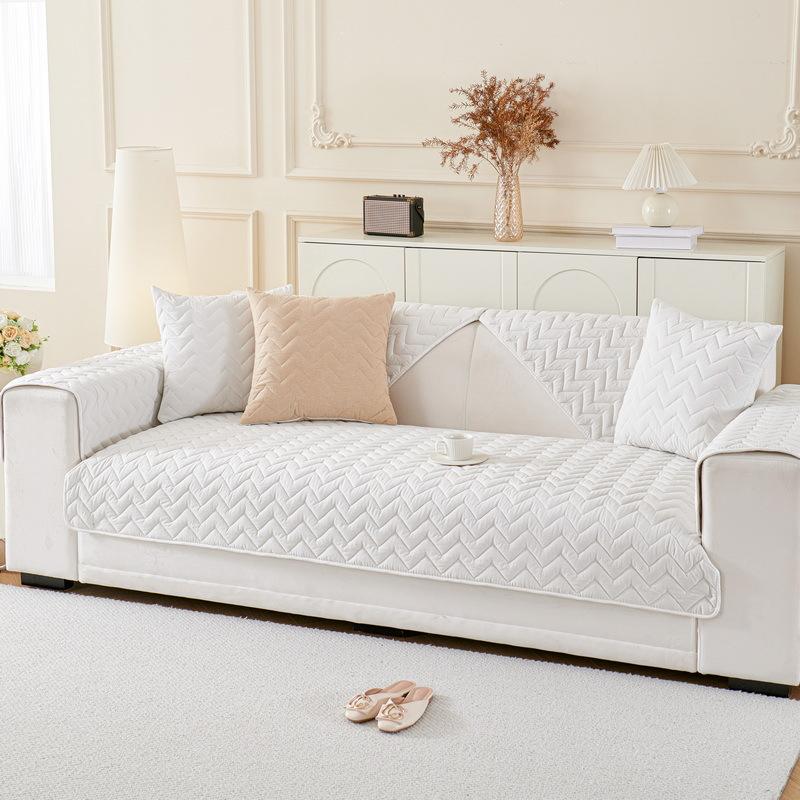 Cotton Sofa Cushion for All Seasons, Non-slip Cushion, Simple Modern New Sofa Cover, Cloth Backrest