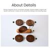 Walnut Snail Coasters Set Wood Cup Mat Placemats Heat-Resistant Drink Pads for Tea Coffee Mugs Natural Wood Grain Home Decor