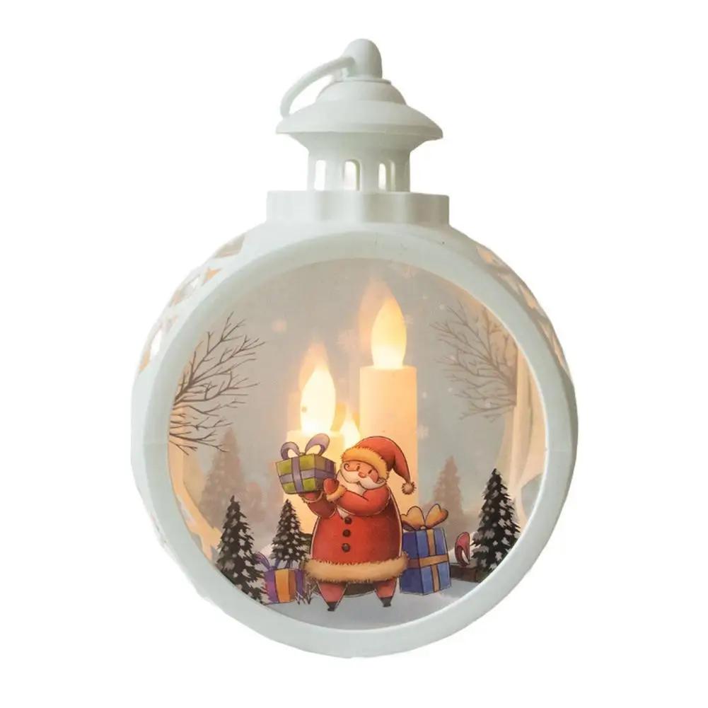 1PC Christmas Lights Christmas Decorative Lamp Fixtures Vintage Christmas Lantern: Flameless Candle Lights For Festive Decor