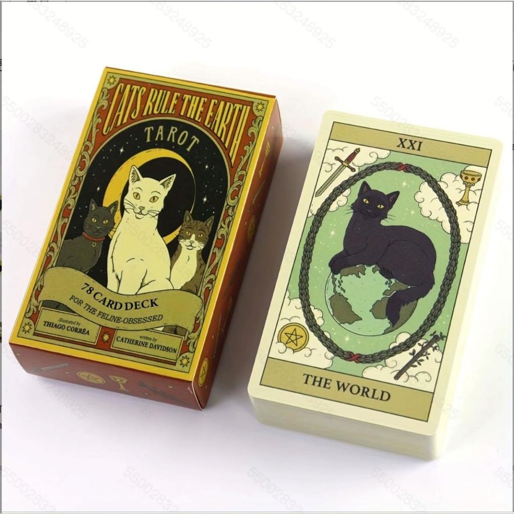 78 Иллюстраций Кошек Карты Таро Гадание [AZAASU]