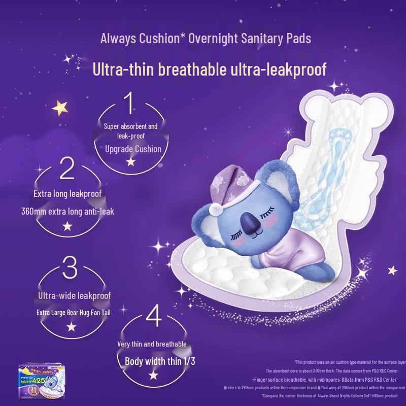 Whisper Koala Huhu Ночные прокладки Extra Long, 425 мм, Комби-упаковка