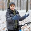 Waterproof Sports Gloves Warm Running Gloves Windproof Cycling Gloves  for 4-13Y Boys and Girls