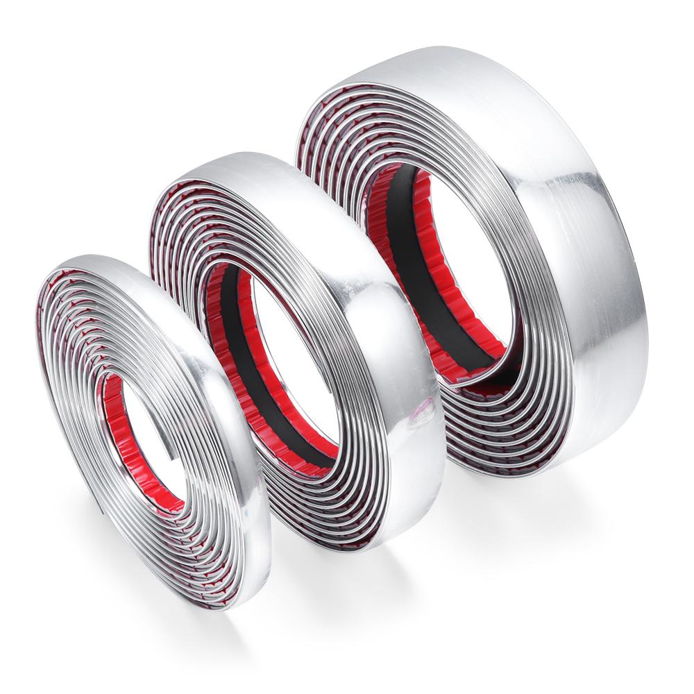 Хромированная молдинговая накладка на дверь автомобиля, защитные наклейки на бампер, решетка, лента для предотвращения столкновений, защитная пластина на кромке двери, яркая наклейка