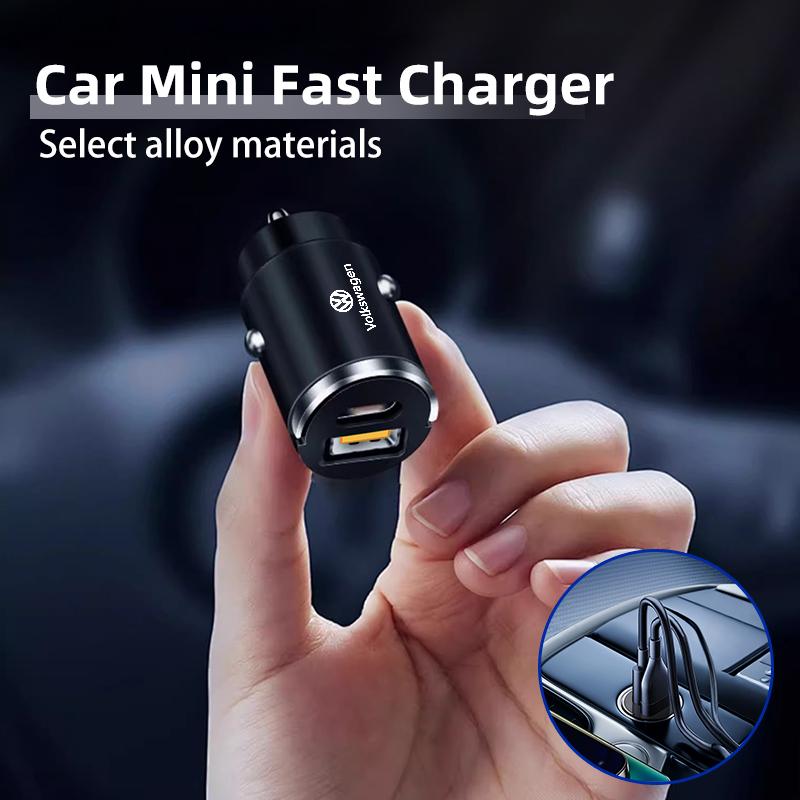 Мини автомобильное зарядное устройство Быстрая зарядка USB Type C Автомобильное зарядное устройство для телефона Для Volkswagen VW Scirocco Jetta Beetle Golf Passat Polo Tiguan zo5