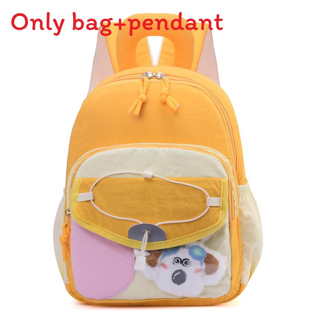 Kids Dualcolor Cartoon School Bag With Soft Polyester Lining For Outdoor Travel