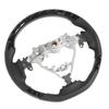 Hydro‑Dip Steering Wheel Perforated Leather for Highlander XU50 Harrier XU60 2014 to 2019 Glossy Black