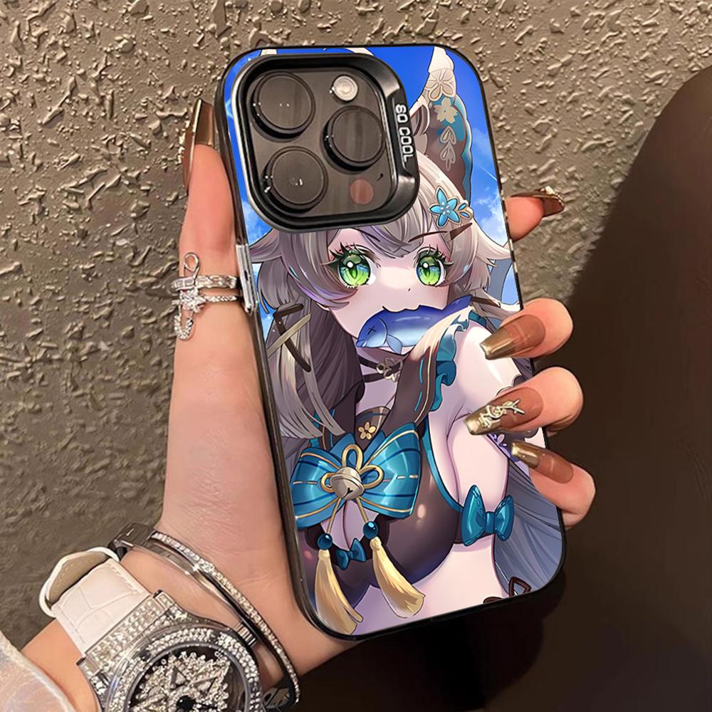 Game GI Kirara Mobile Phone Case for iPhone 17 16 15 14 13 12 11 X XR XS 8 7 Air Pro Max Plus Translucent Colorful Cover Cover